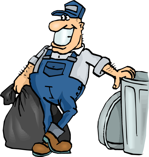 I Talk Trash happy garbage man mascot